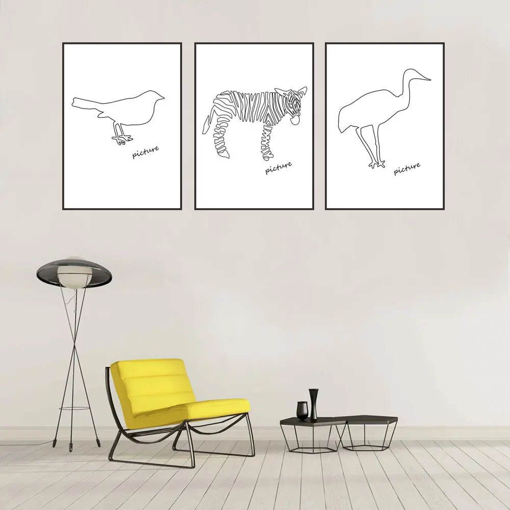 

Minimalist Pablo Picasso Abstract Nursery Canvas Painting Animal Art Oil Poster Wall Picture for Living Room Home Decor Unframed