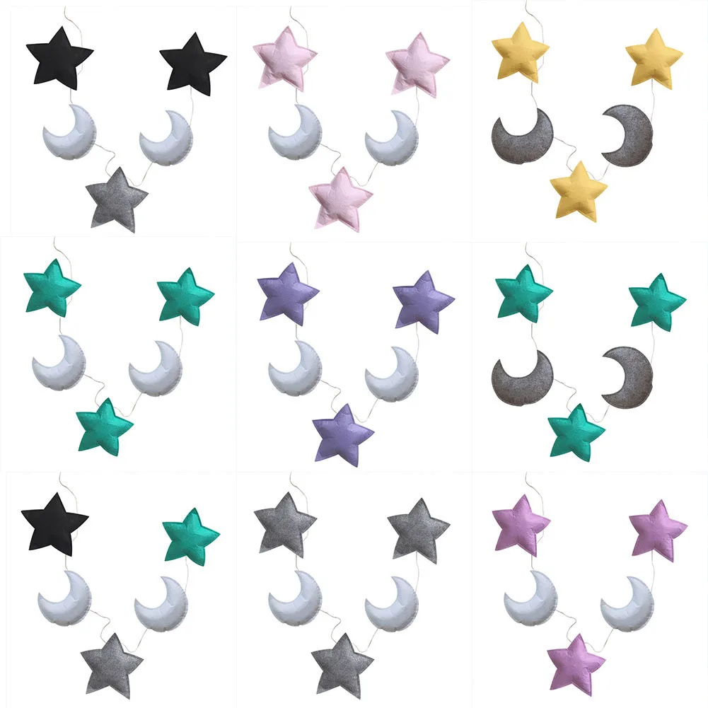 150 см Милая Звезда Луна настенный орнамент гирлянда Детская комната Декор