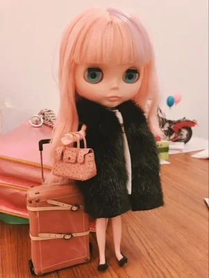 1/6 bjd blyth кукольная одежда Pullip аксессуары модный жилет из искусственного меха для blyth кукольная одежда 30 см Кукольный Аксессуар для Барби