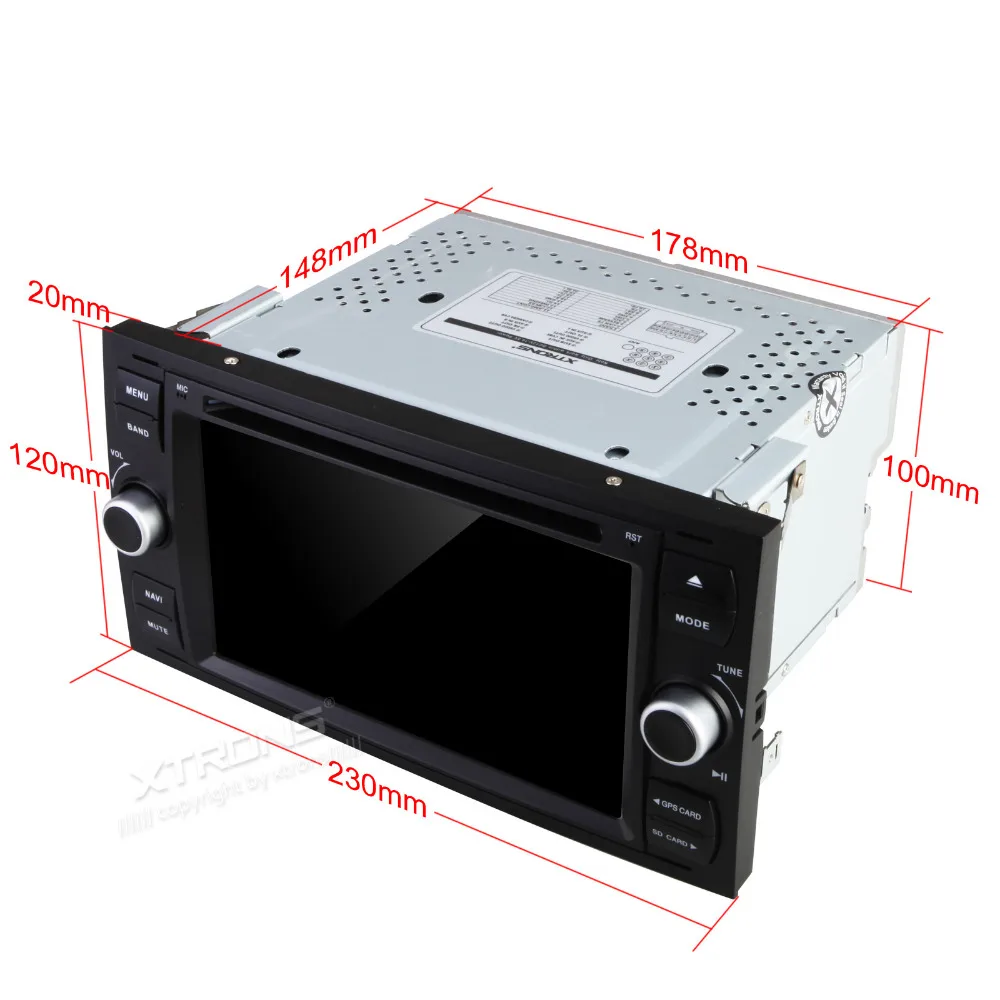 XTRONS 7 &quotцифровой сенсорный экран 2 din автомобильный DVD плеер GPS для Ford Focus II C Max S Galaxy