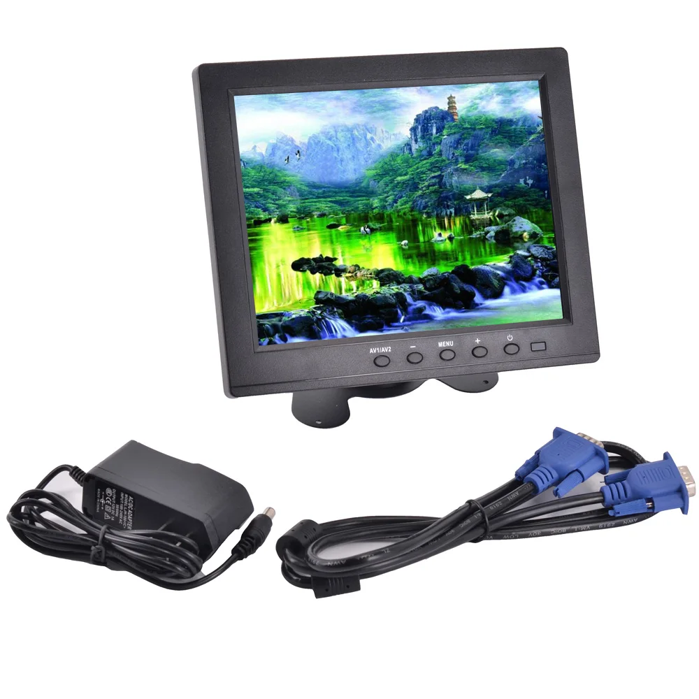HD 8-дюймовый ЖК-экран с разрешением 800*600 автомобильный монитор VGA AV цифровой