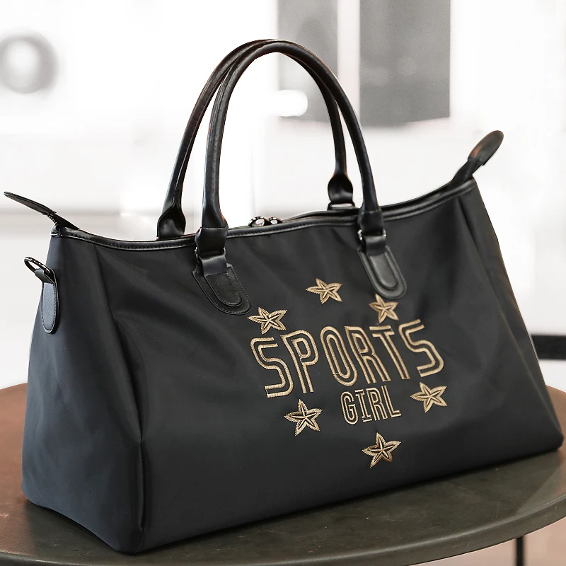 Sportsgirl Для женщин Дорожная сумка черный вышивка Чемодан вещевой мешок женщина