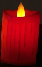 03 Red appearance 1 шт., имитирующая желтая Мерцающая свеча, яркий беспламенный светодиодный светильник, электрические свечи для украшения рождества, свадьбы - Цвет: 03 Red appearance