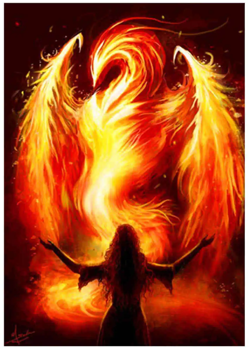 Popular diy 5d Diamond painting full set Fire flaming Phenix DIY diamond embroidery Full Square rhinestone pictures Home Decor | Дом и сад