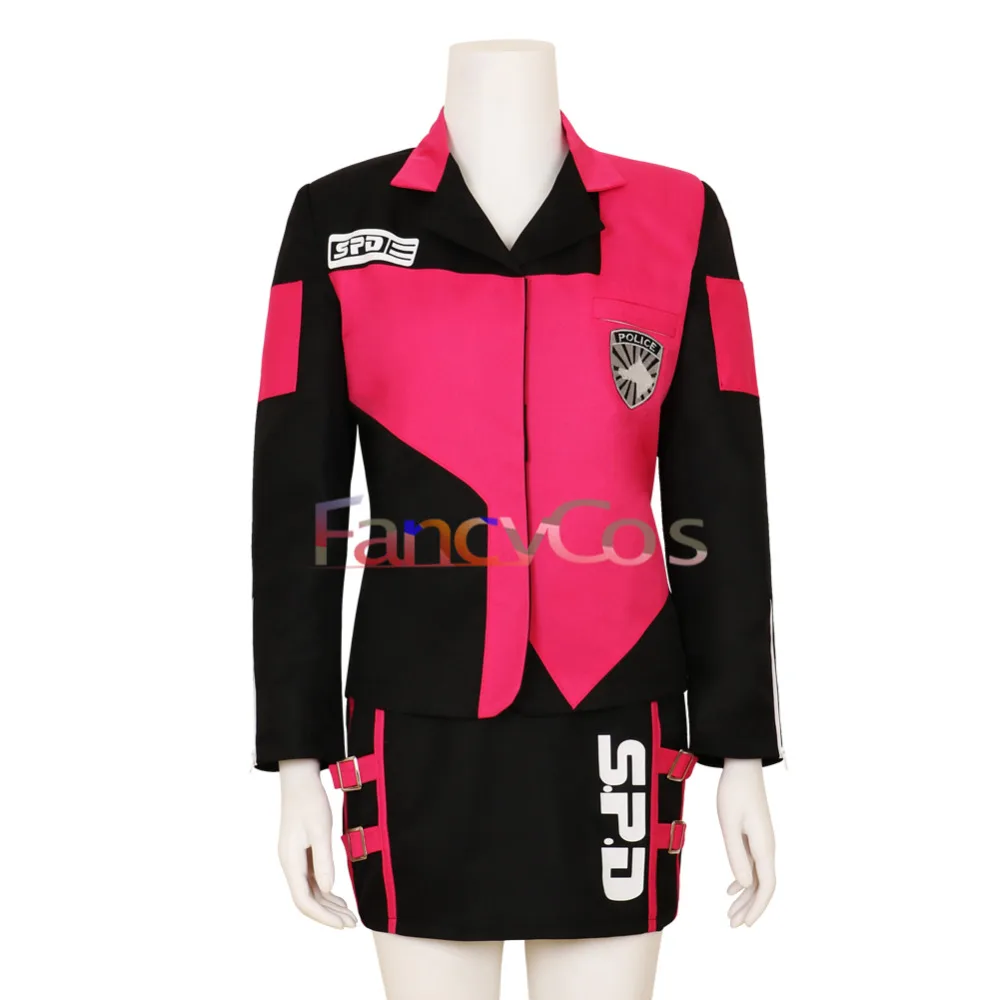 Хэллоуин Tokusou Sentai Dekaranger коумэ Kodou/Дека розовое платье костюм Косплэй игра