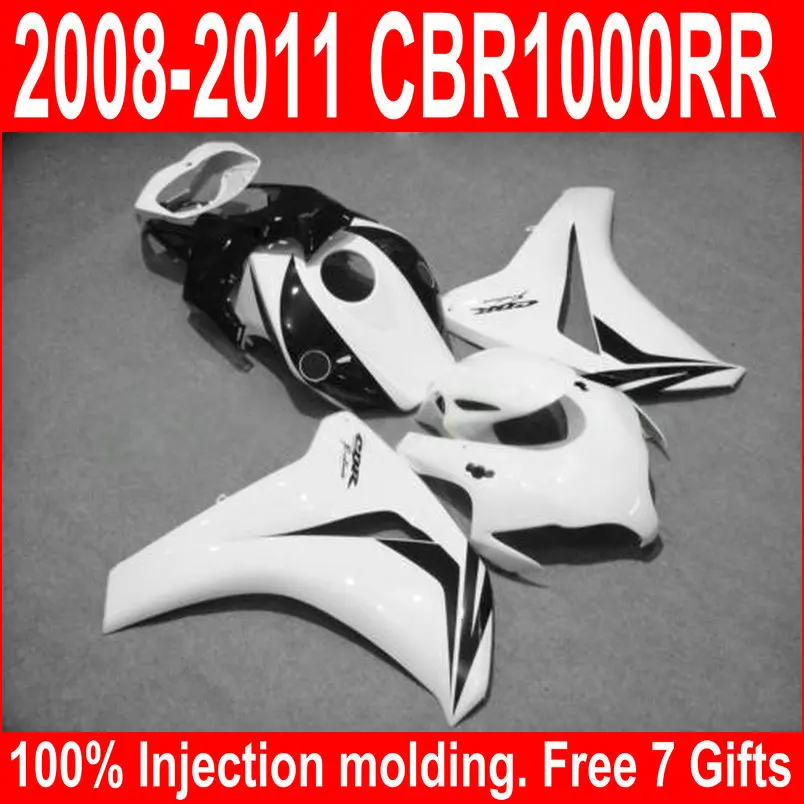 100% инъекции Nolding обтекатель комплект пригодный для Honda CBR1000RR 08 09 10 11 Белый Черный
