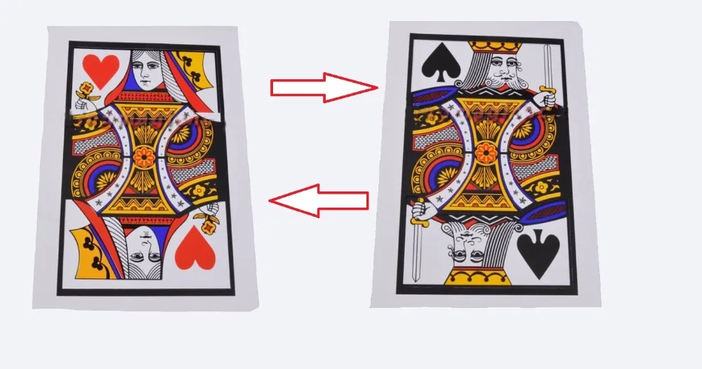 3 шт./лот автоматическая Тройная карта Monte (Q K)(28*42 5 см)-Magic Trick Card Magic/аксессуары