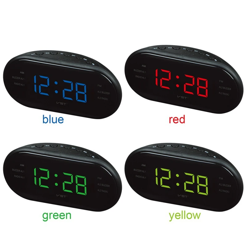 EDAL New Fashion Modern AM/FM LED Clock Radio Electronic Desktop Digital Table Clocks Snooze Function-25 | Электроника