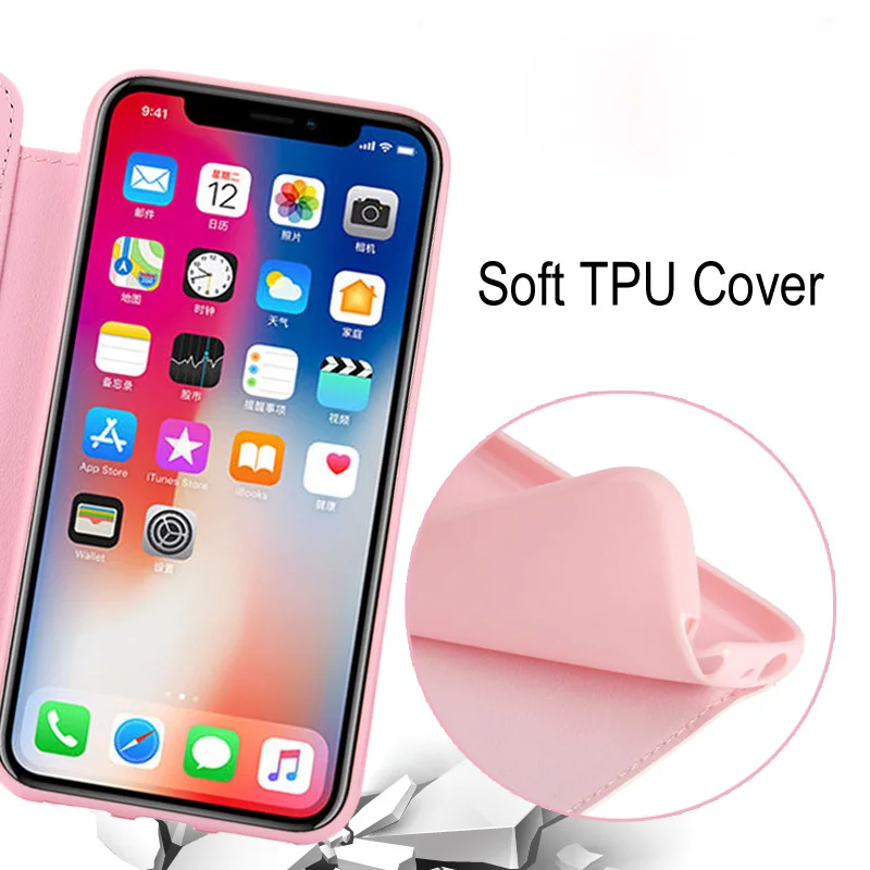 BELIAL Телефон чехол для iPhone 7 8 6 6s плюс X XS Max XR 5 5S SE Чехол кошелек откидная крышка