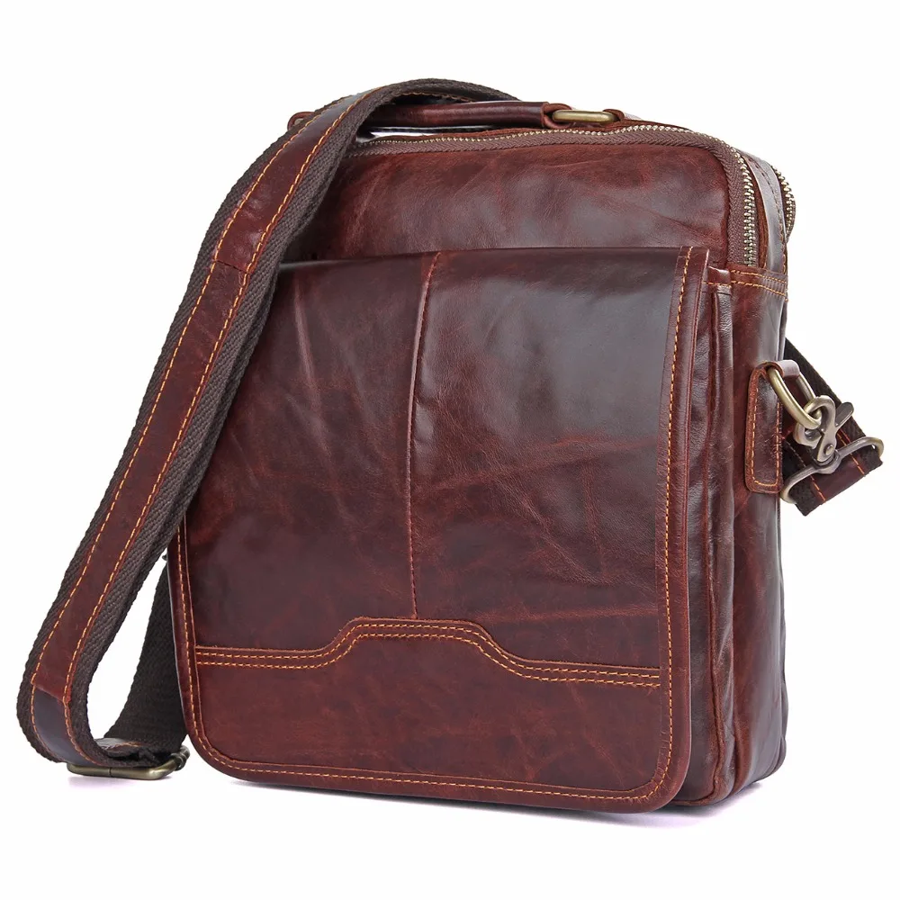 J.M.D мужская сумка мессенджер из натуральной кожи винтажная Сумка слинг 1018Q|leather men