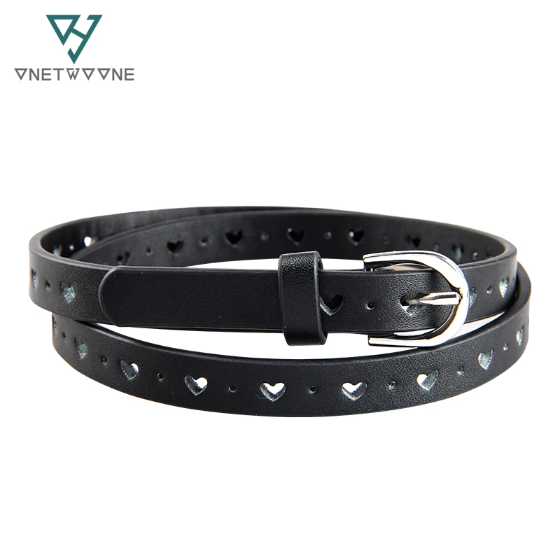 

High quality children's belt kids belt with heart shipped holes pu kids waist belts fast delivery