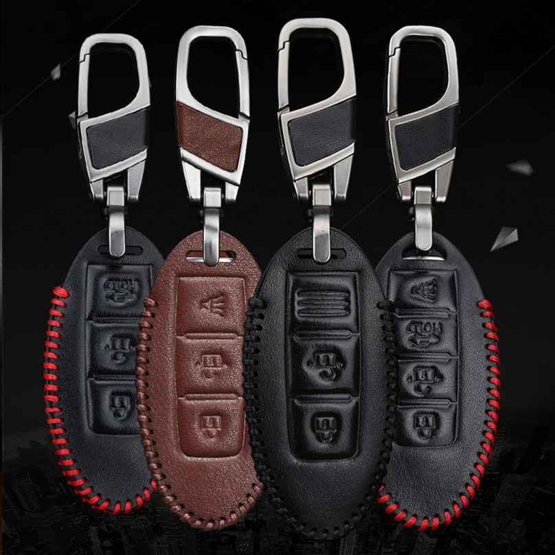 Кожаный чехол для автомобильного ключа Nissan Motorola Livida X Trail T31 T32 Qashqai March Juke Pathfinder Note