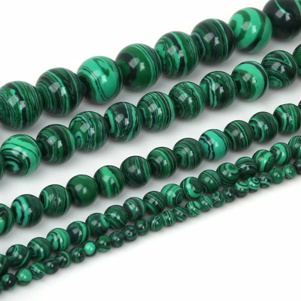 Круглые бусины из Малахита 4/6/8/10/12 мм|beads natural|stone beadsnatural stone beads |