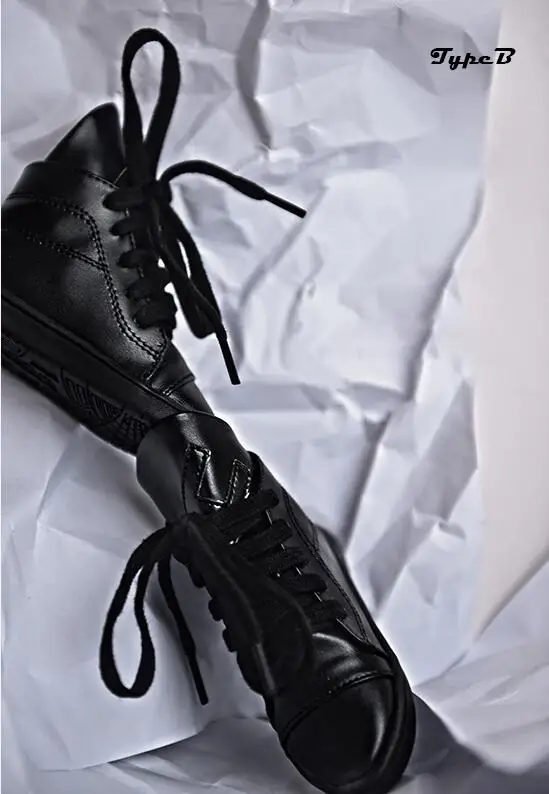 black with letter H D01-P499 детская игрушка ручной работы 1/3, аксессуары для кукол, BJD/SD кукла, модная повседневная обувь, спортивные ботинки, 1 пара - Цвет: black with letter H