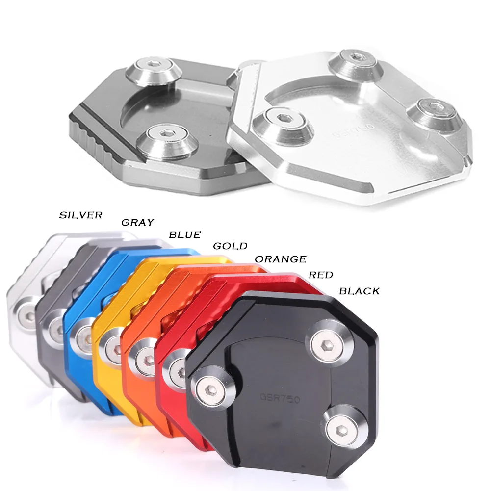 

For Suzuki GSR750 GSR 750 GSXS1000 GSXS100F Motorbike Foot Side Kick Stand Kickstand Enlarge Support Plate Pad Base CNC Aluminum