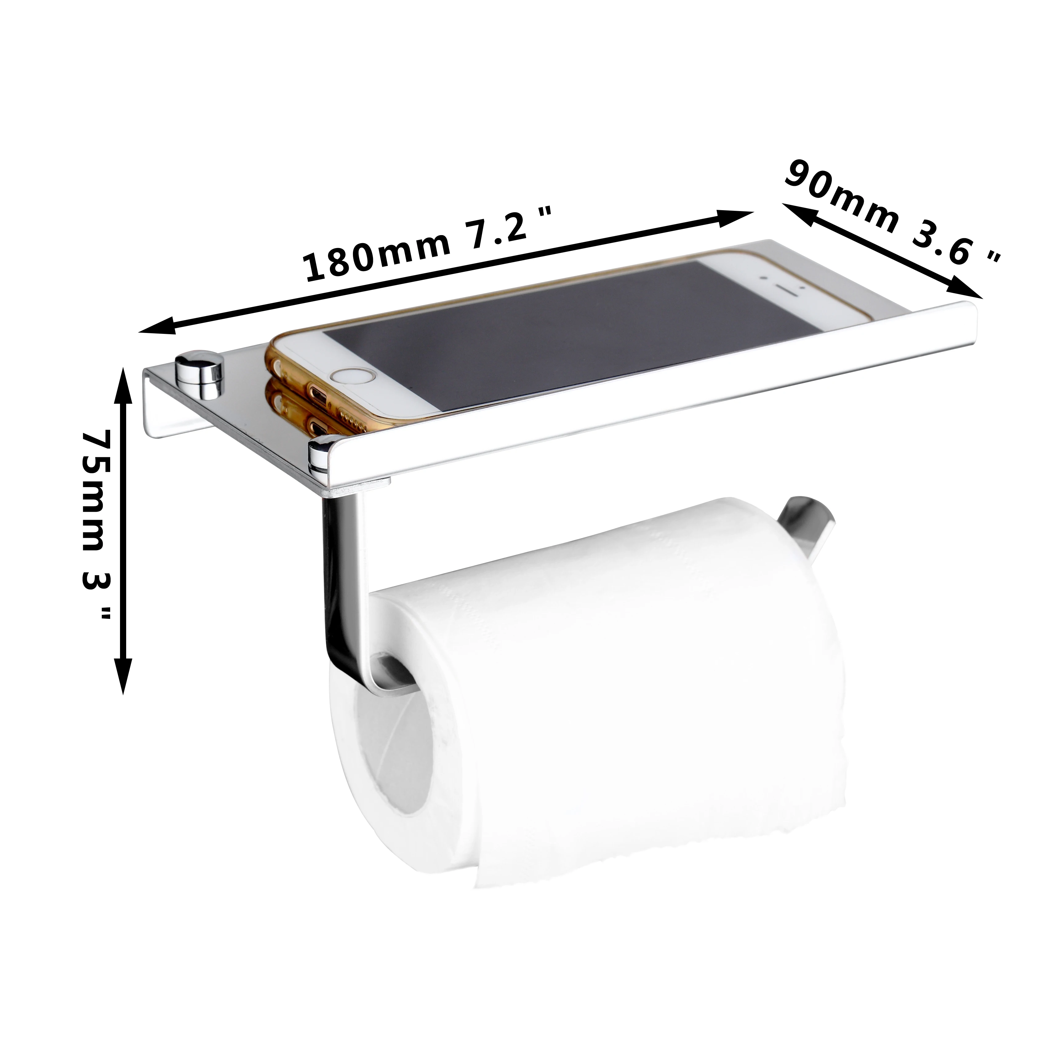 Torayvino Design Stainless Steel Bathroom Toilet Paper Holders Wall Mount Roll Tissue Rack Holder With Shelf 3 Colors | Обустройство
