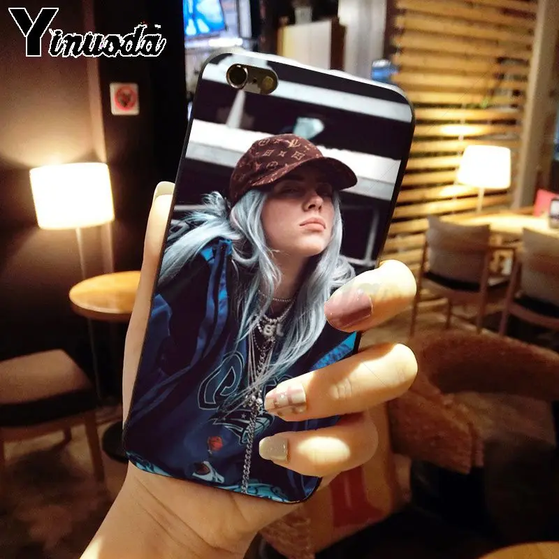 Yinuoda Billie Eilish, хит, мягкий силиконовый черный чехол, аксессуары для телефонов, чехол для iphone 8, 7, 6, 6S Plus, X, XS, MAX, 5, 5S, SE, XR, чехол
