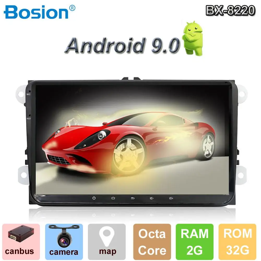 Bosion Android 10 2Din автомобильный DVD для Volkswagen/Golf/Polo/Tiguan/Passat/leon/Skoda/Octavia Радио GPS