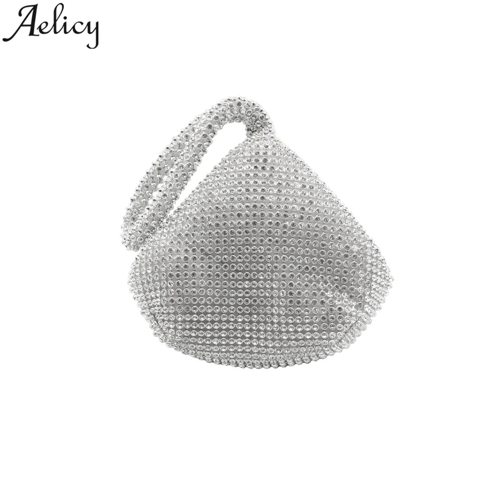 Женская сумка-клатч Aelicy однотонная блестящая вечерняя сумка на цепочке для