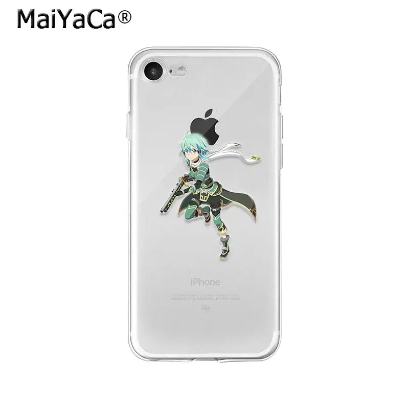 MaiYaCa аниме меч искусство онлайн ТПУ мягкий чехол для телефона Apple iPhone 8 7 6 6S Plus X XS MAX