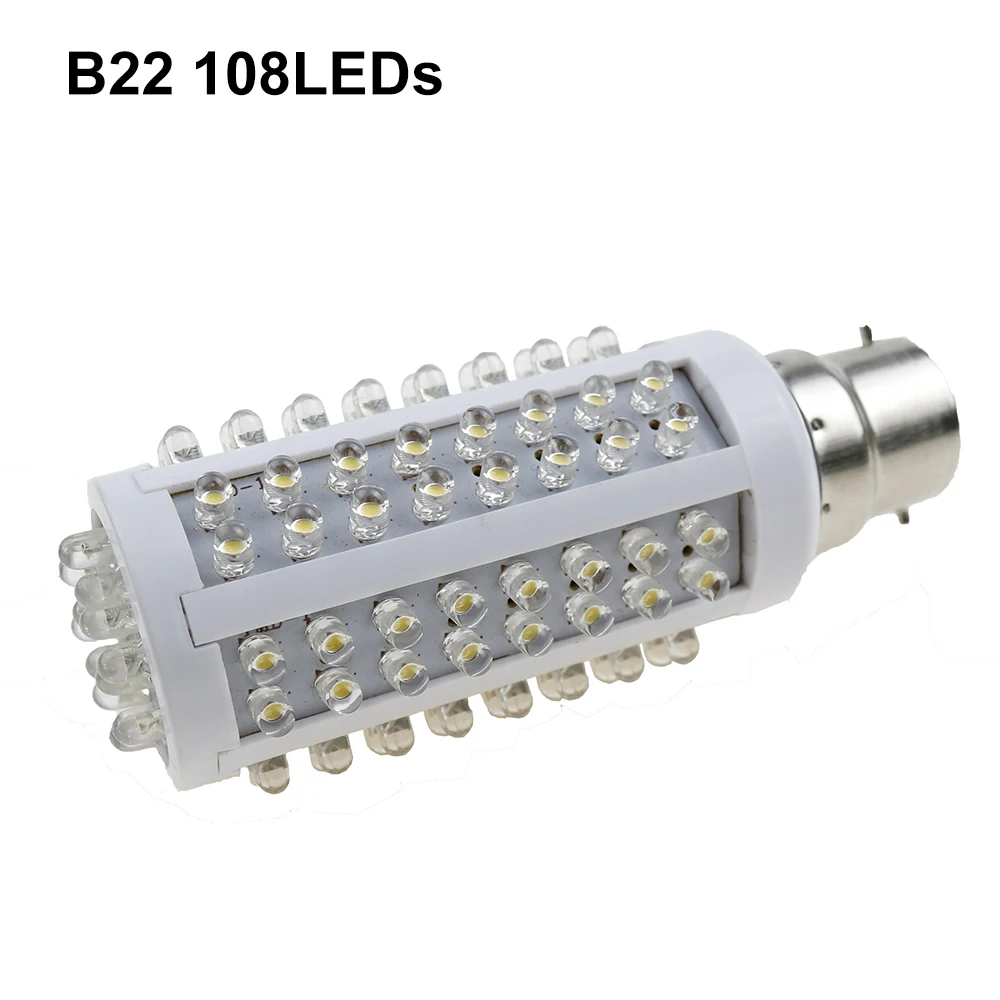 Светодиодный лампы E27 B22 AC220 240V 220V кукурузы светильник 108 светодиодный s e 27 лампа