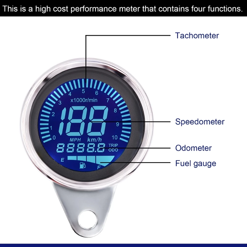 12V universal motorcycle digital speedometer LED backlight odometer instrument panel backlight instrument light accessories New