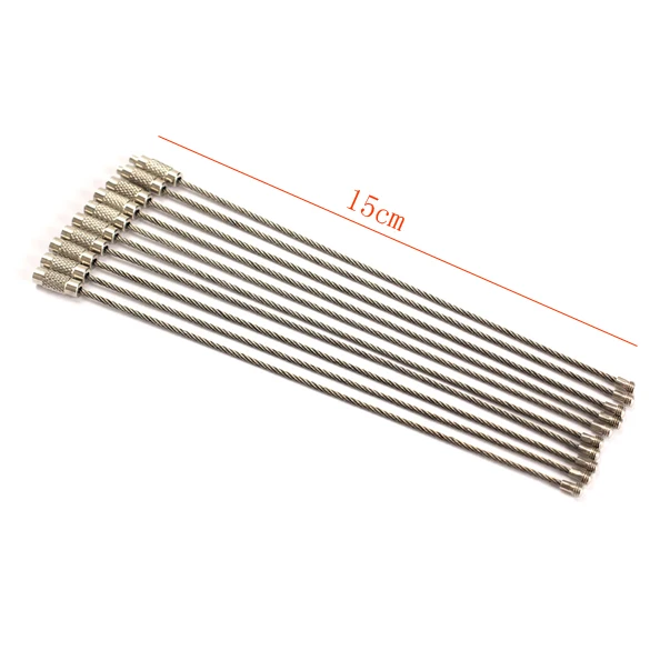 10 шт. кольцо для ключей из нержавеющей стали|cable key ring|key ring autosteel wire keychain |