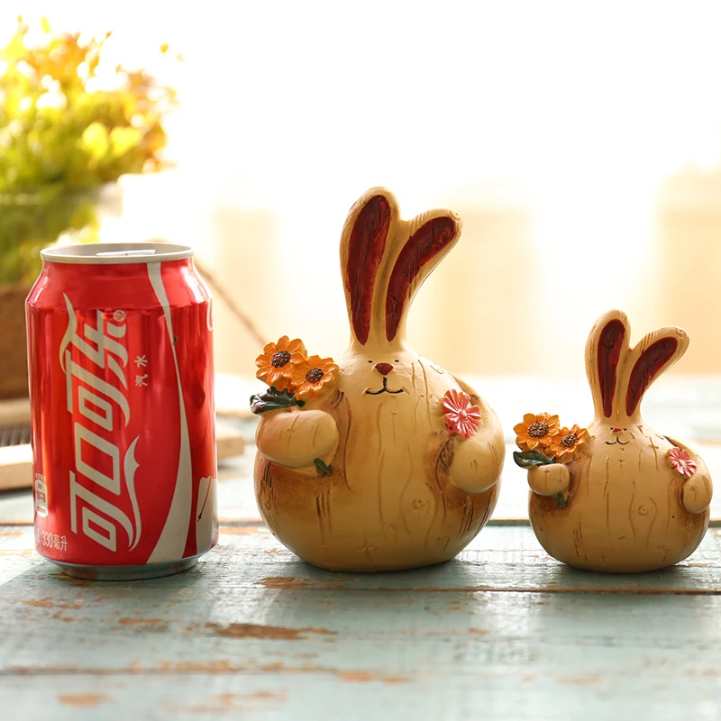 2 шт./компл. Европейская полимерная миниатюрная фигурка толстого чеснока кролика