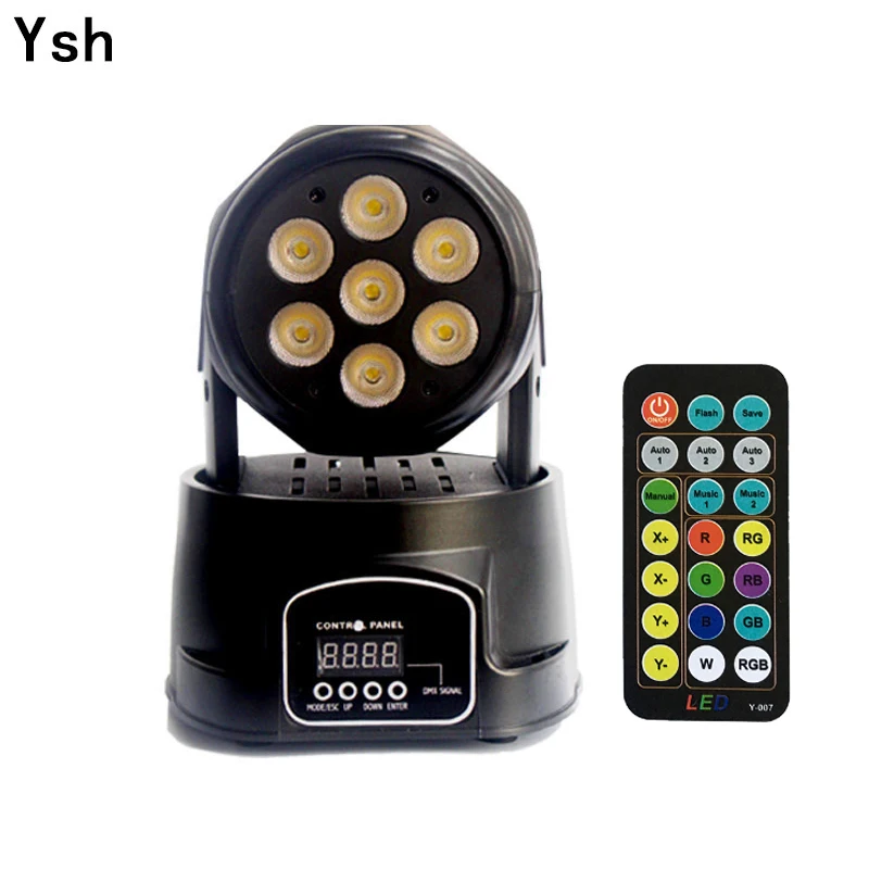 YSH 7 светодиодный движущаяся головка вращения dmx512 звуковая активация сценические огни для KTV Дискотека свадебный фестиваль вечеринки клуб мини