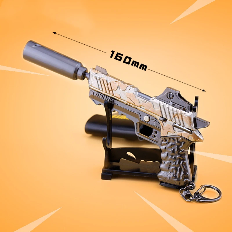 

Hot Sale Game Accessories Battle Royale Toys for Kids Metal Gun Model Keychain