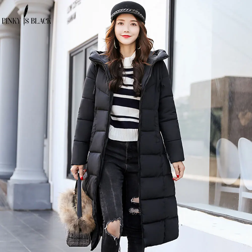 PinkyIsBlack winter jacket women hooded long parkas winter coat women wadded jacket outerwear thicken down cotton-padded jacket