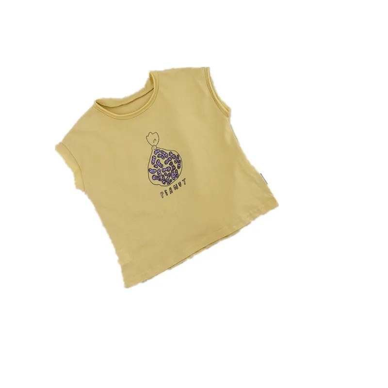 2019 Summer New Arrival korean style cotton cartoon printed all-match short sleeve t-shirt for cute sweet baby girls and boys | Мать и