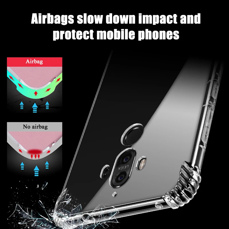 Противоударный ТПУ силиконовый мягкий чехол для huawei P20 Lite Pro Nova 3i mate 10 Pro 20 Lite Прозрачный чехол для Honor 8X Max