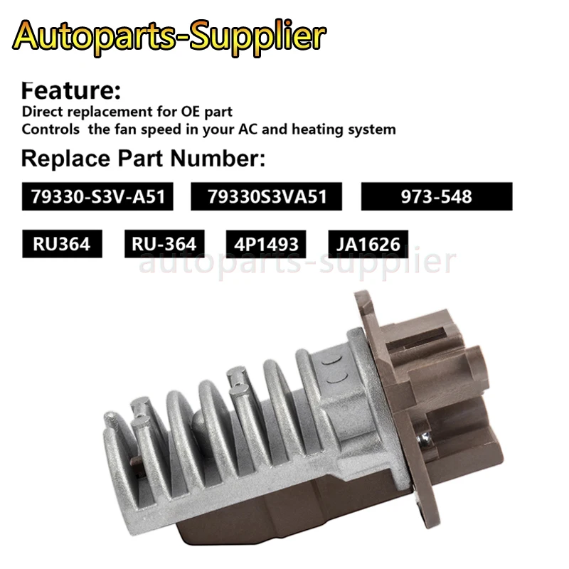 Новый 79330-S3V-A51 79330S3VA51 RU364 резистор мотора заднего воздуходувки для Honda Pilot Acura MDX 3.5L |