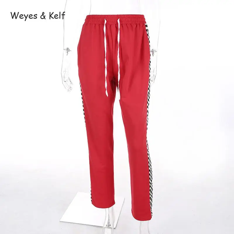 Weyes & Kelf весенние черные и белые клетчатые штаны индивидуальные повседневные