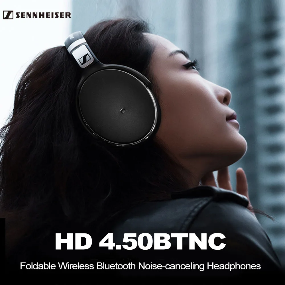 Беспроводные bluetooth-наушники Sennheiser HD 4,50 BTNC Hi-Fi наушники с шумоподавлением Apt-X Bluetooth 4,0 NFC соединение