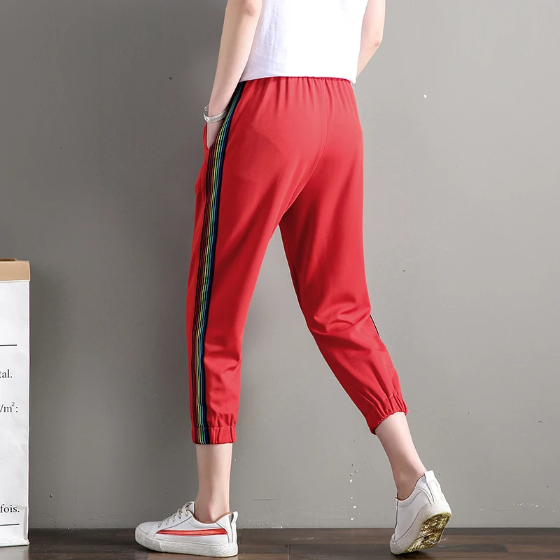 Конфеты Цвет Короткие штаны шить повседневная пот Штаны брюки для женщин |