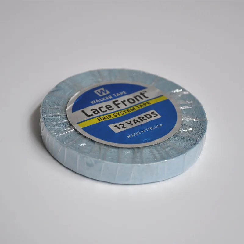 1 см * 12 ярдов лента для наращивания волос поддержка фронтальной сетки синяя