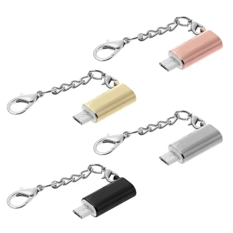 Цинковый сплав 8 Pin женский микро USB Мужской адаптер конвертер для samsung Xiaomi