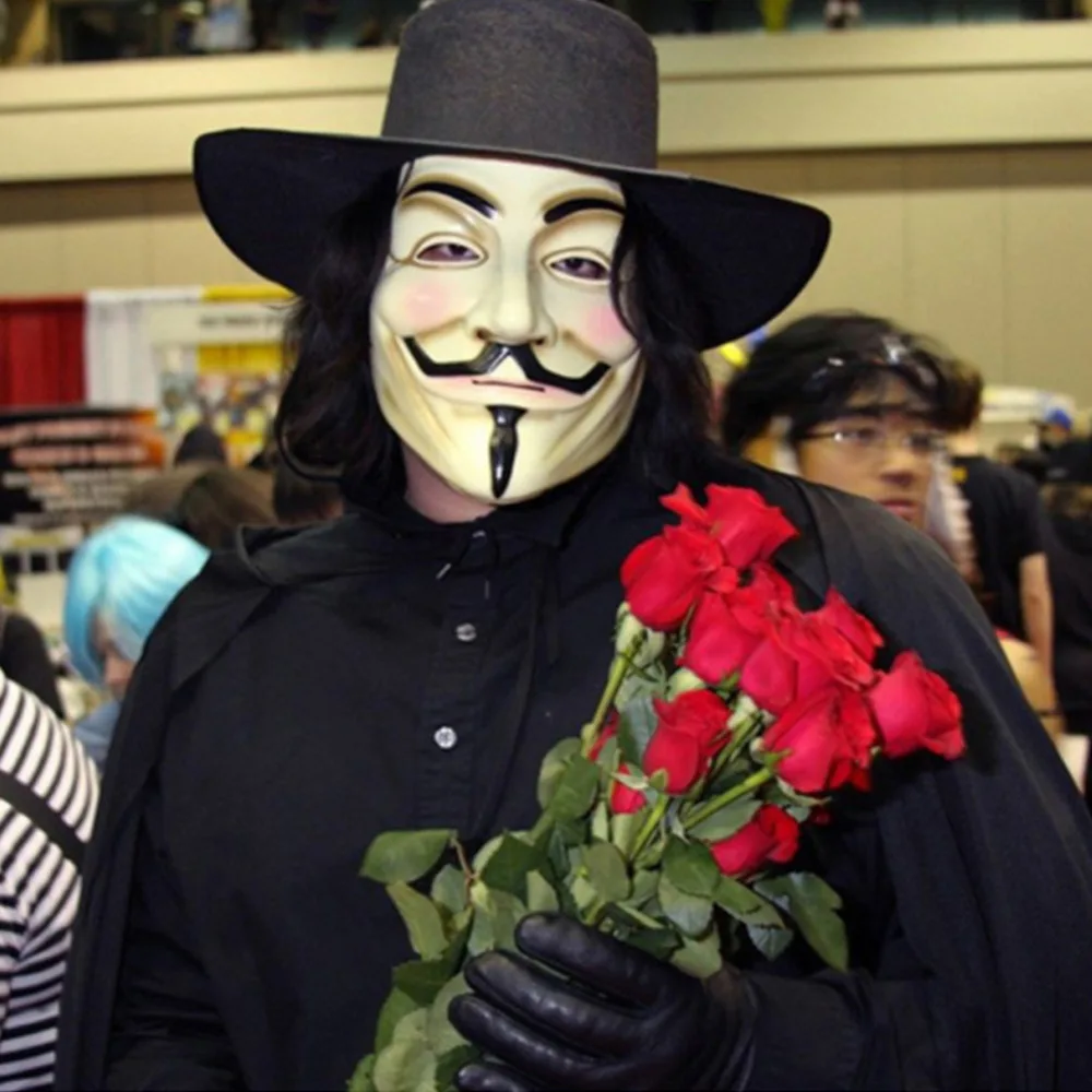 Вечерние Маски V для Vendetta Маска Anonymous Guy Fawkes необычный аксессуар костюма взрослых