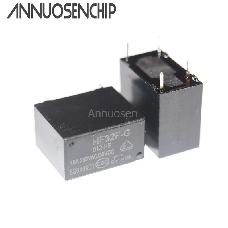 Реле 10 шт. HF32F G 012 HS JZC 32F G/012 10A 4pin DC12V Новый оригинальный|relay 10pcs|relay hf32f10a relay |