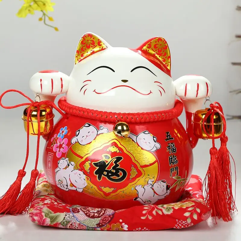 Перепелиное яйцо 11 дюймов Керамическая Свинья-копилка, 9 дюймов Lucky Cat», «поросенок, большой Ёмкость деньги банк экономить горшок денежный ящик для детей «Человек-паук», домашний декор