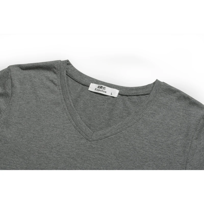 Брендовые мужские футболки Enjeolon модная одежда хлопковые с длинным рукавом и