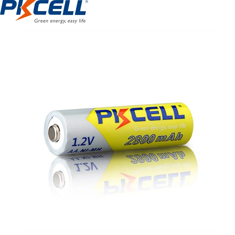 4 шт. PKCELL NIMH 1 2 v AA 2600 ~ 2800mah аккумуляторные батареи и коробки держатель Чехлы для