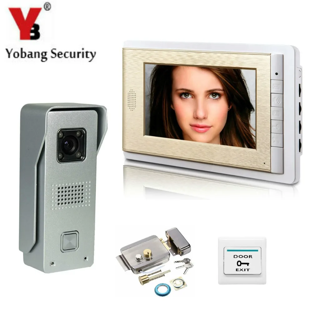 Yobangsecurity Видеодомофоны Мониторы 7 &quotдюймовый видео Дверные звонки телефон двери