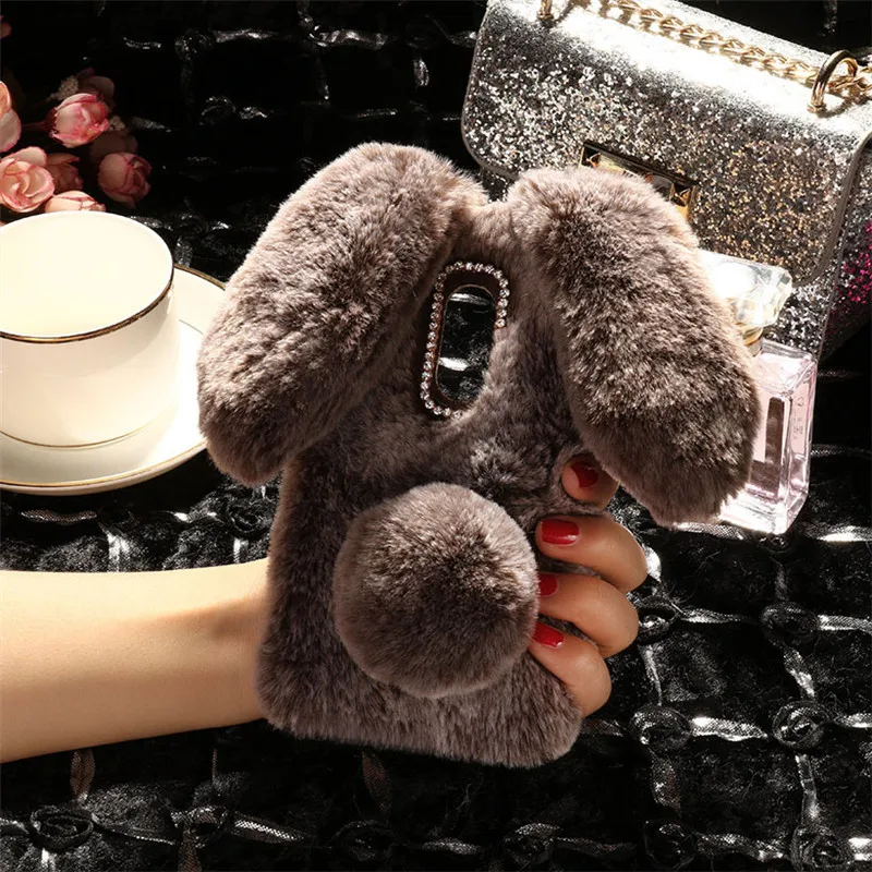 Rabbit Warm fur hair Phone Case For Xiaomi redmi k20 pro 6a 5a 4 prime note 2 3 7 MI Mix 2s max Pocophone F1 6 5c covers |