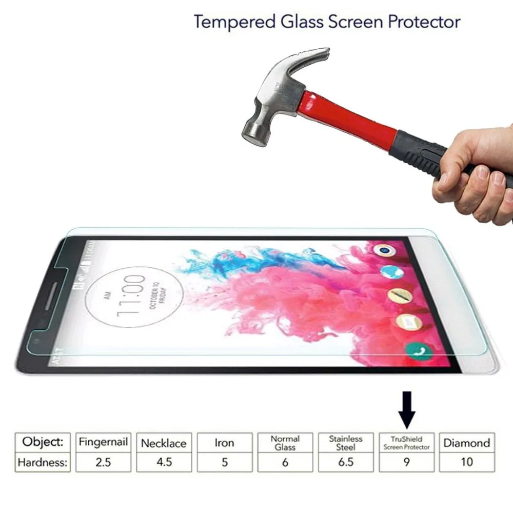 С уровнем твердости 9 H HD 2.5D закаленное Стекло es для Lg G3 стилус D690 абсолютная