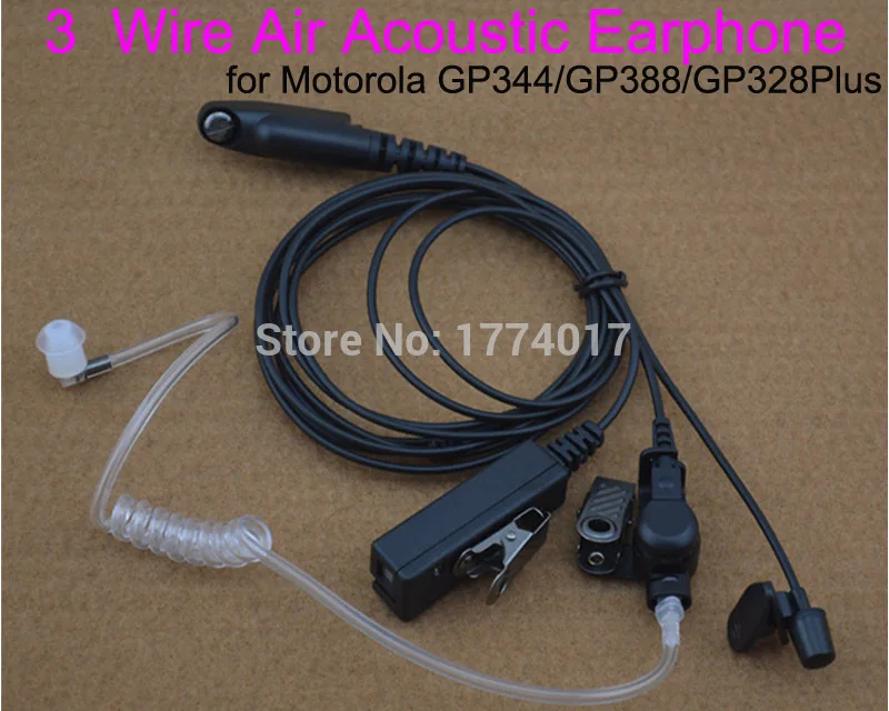 3 Провода Ясно Трубки Воздуха Акустическая Наушники Динамик для Motorola GP328Plus GP338Plus