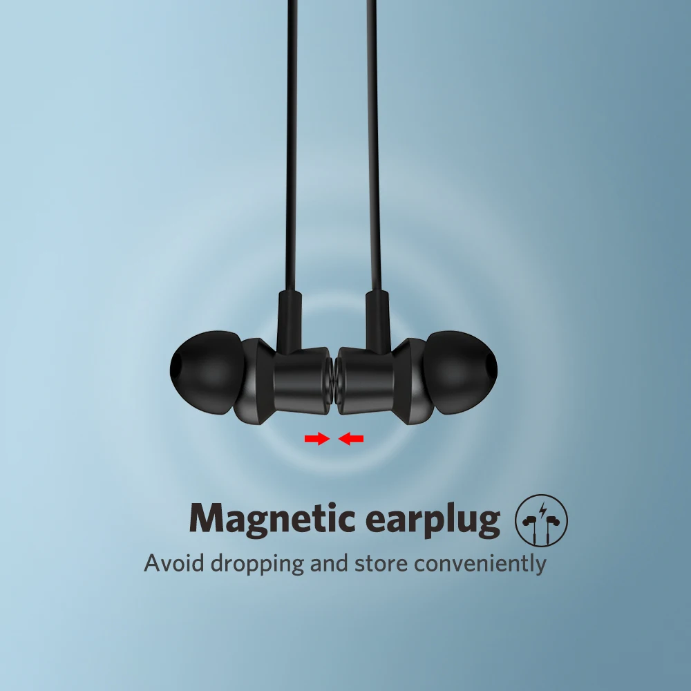 AUSDOM S5 Sport Wireless Bluetooth Earphone Headset Lightweight Magnetic Neckband Bluetooth Headphones Earbuds With Carry Bag