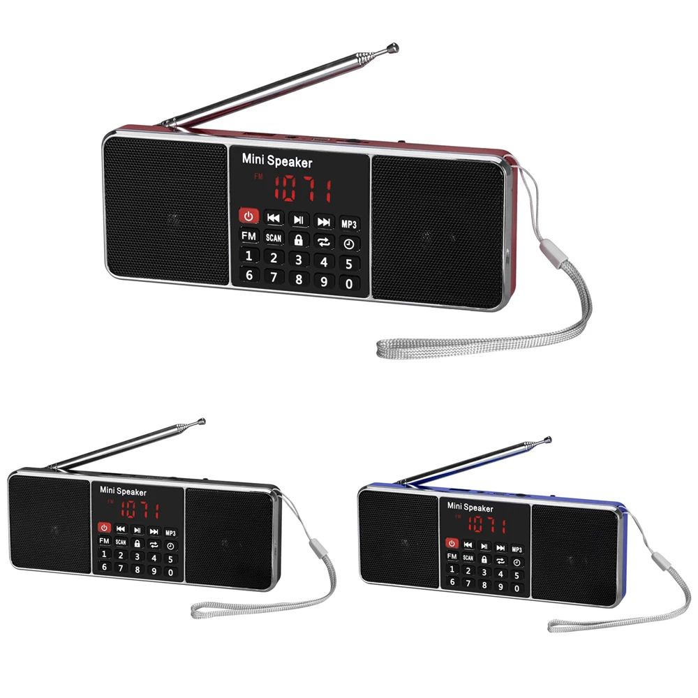 Digital Portable Radio AM FM Speaker Stereo MP3 Player TF/SD Card USB Drive LCD Display Speakers | Электроника